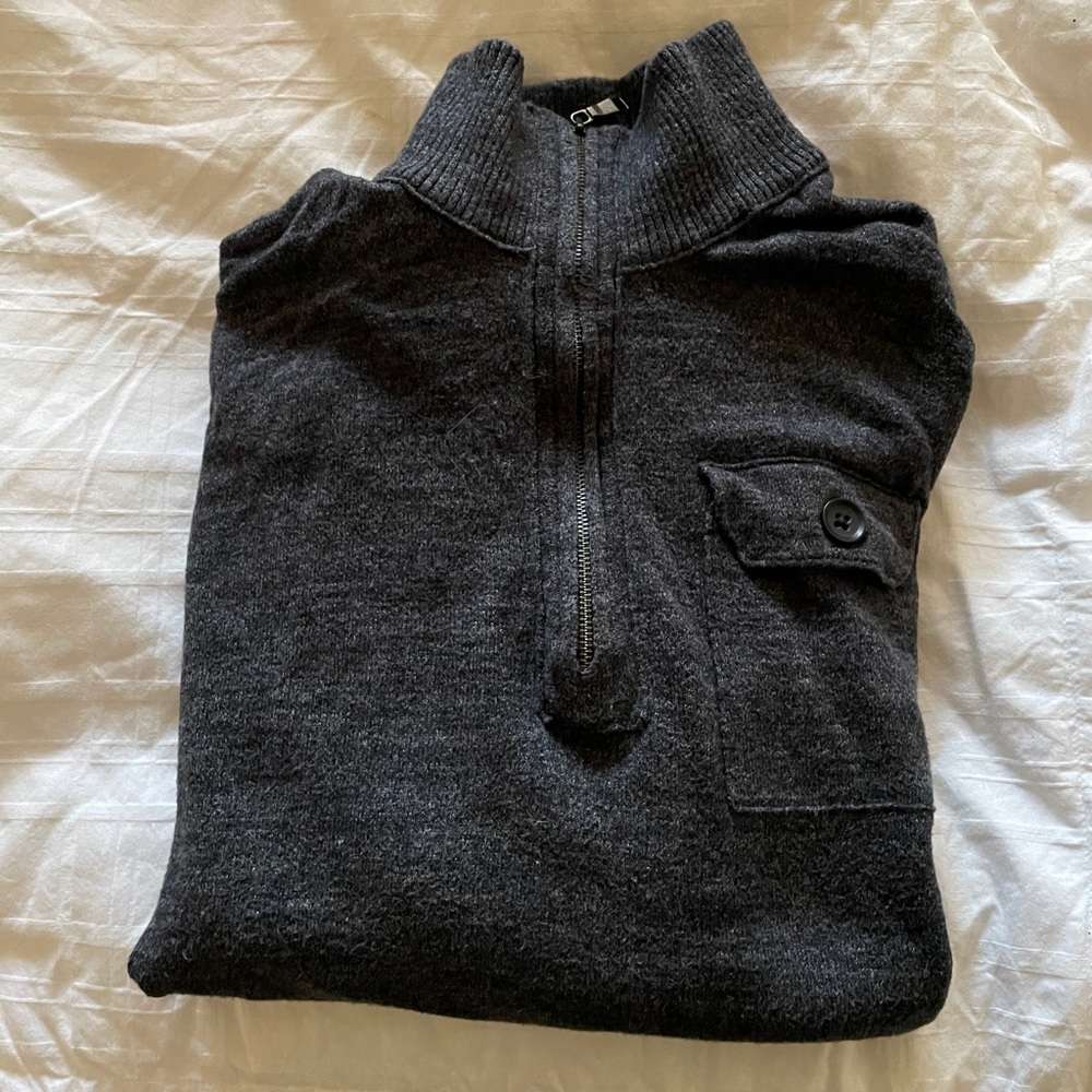 Banana Republic Cotton 3/4 Zip Sweater